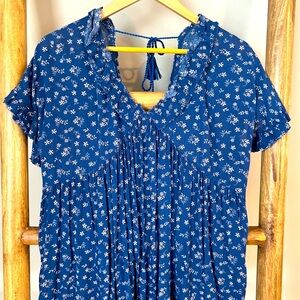 Altar’d State Blue Floral Top